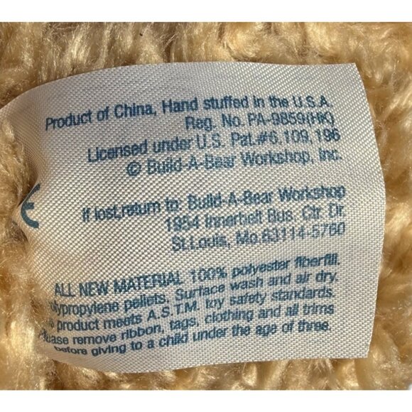 Build A Bear Curly Teddy Plush Stuffed Dog Puppy Security Support Pet Toy - Picture 11 of 15